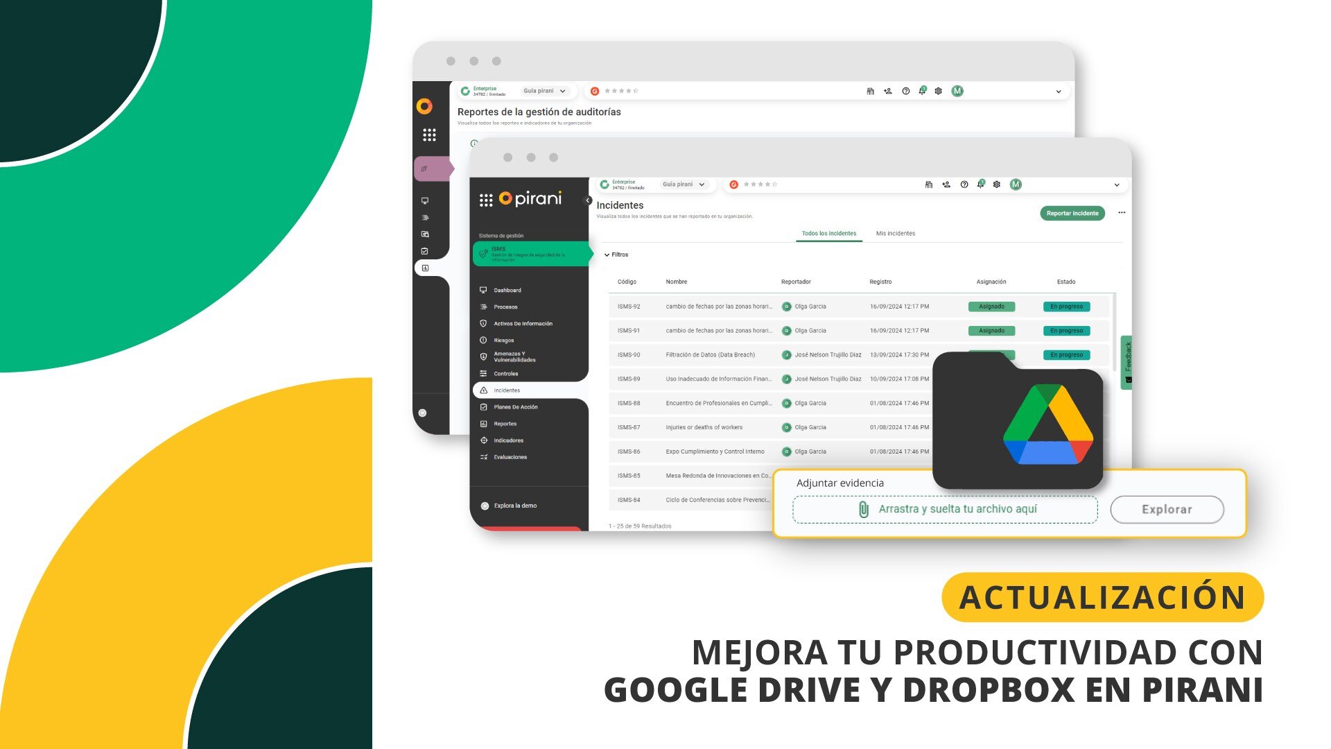 Mejora tu productividad con Google Drive y Dropbox en Pirani